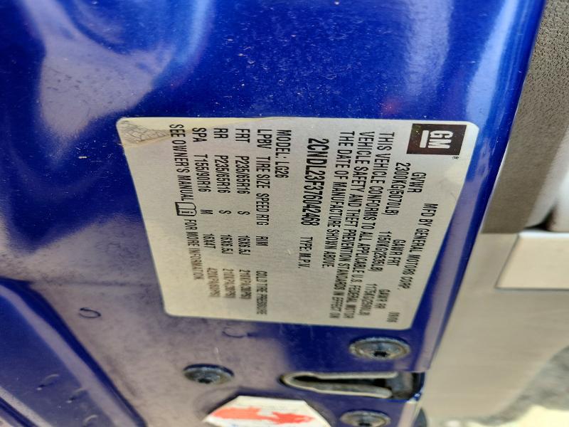 Photo 14 from auction – 2007 CHEVROLET EQUINOX with VIN 2CNDL23F376042468