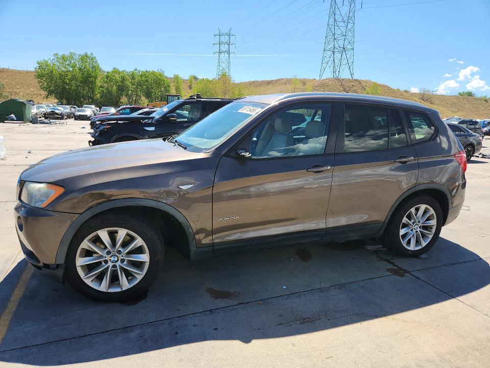 BMW X3 2013 with VIN 5UXWX9C51D0A25630 - Photo from auction
