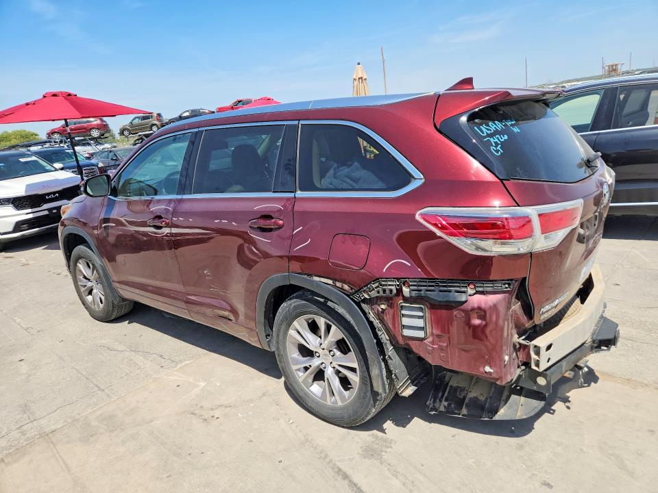 Photo 2 from auction – 2015 TOYOTA HIGHLANDER with VIN 5TDJKRFH3FS105640