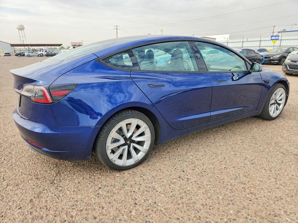 Photo 3 from auction – 2022 TESLA MODEL 3 with VIN 5YJ3E1EA2NF304347