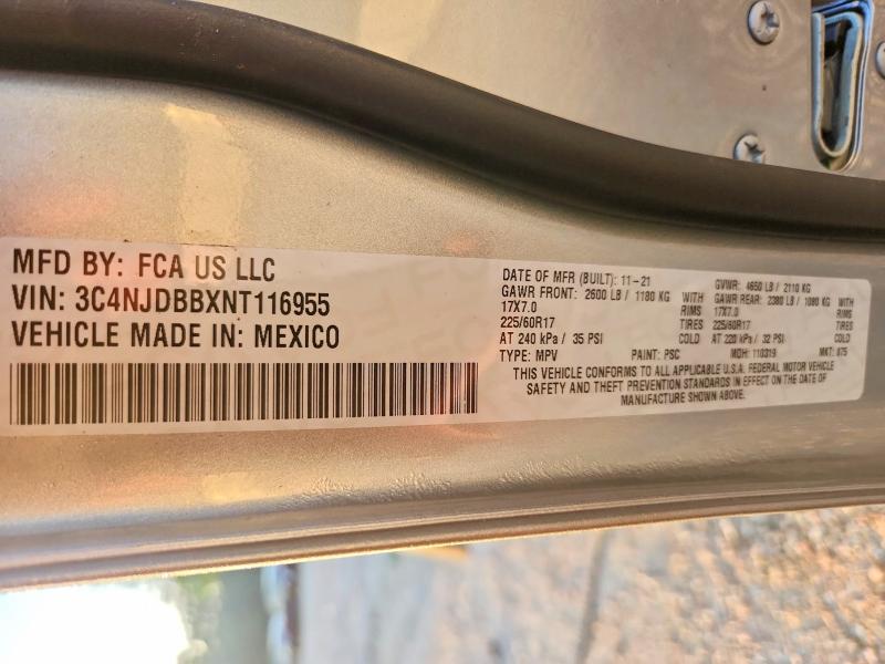 Photo 14 from auction – 2022 JEEP COMPASS with VIN 3C4NJDBBXNT116955
