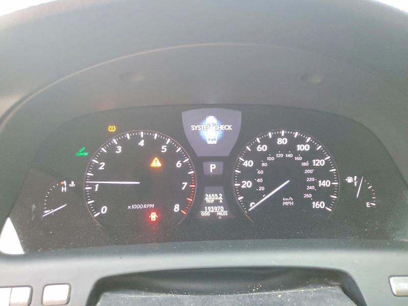 Снимка 9 от търг – 2011 LEXUS LS с VIN JTHBL5EF8B5105478