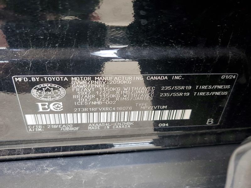 Photo 14 from auction – 2024 TOYOTA RAV4 with VIN 2T3R1RFVXRC416076