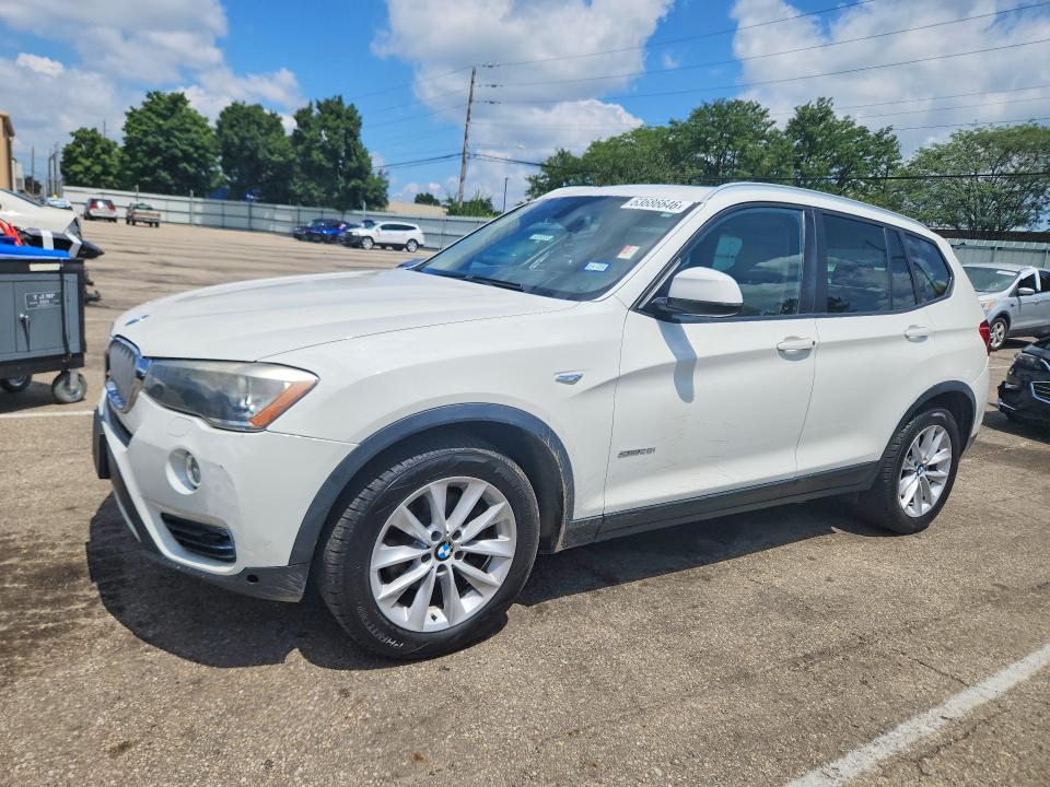 BMW X3 2015 with VIN 5UXWZ7C50F0F75855 - Photo from auction