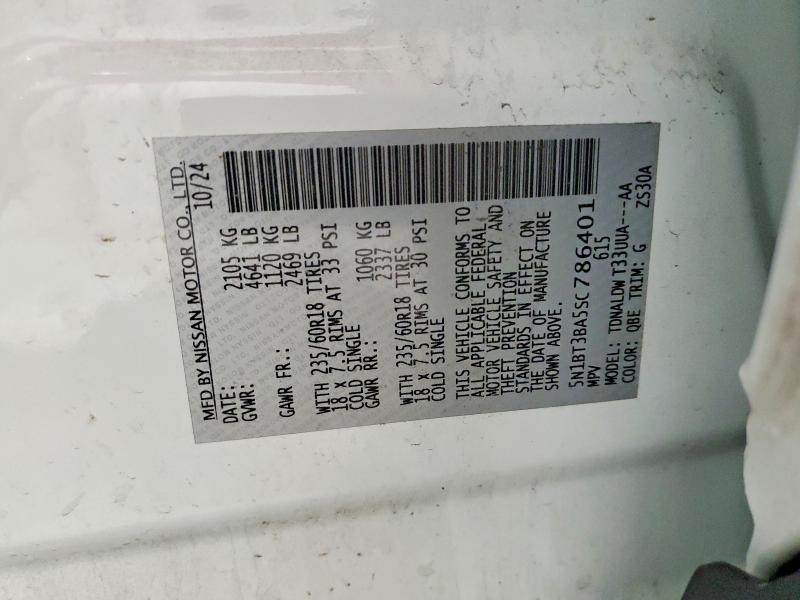 Photo 14 from auction – 2025 NISSAN ROGUE with VIN 5N1BT3BA5SC786401