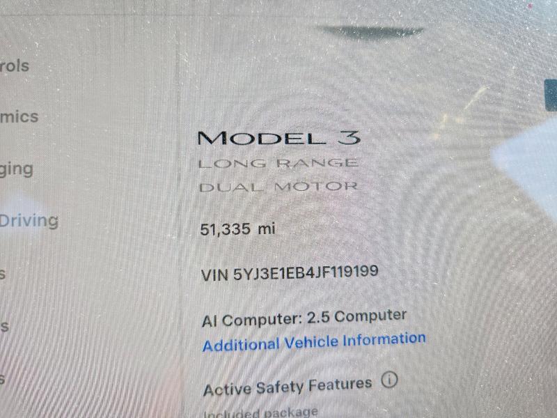 Photo 9 from auction – 2018 TESLA MODEL 3 with VIN 5YJ3E1EB4JF119199