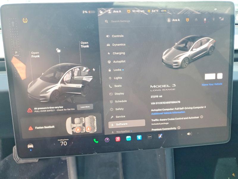 Photo 9 from auction – 2025 TESLA MODEL 3 with VIN 5YJ3E1EA8SF896476