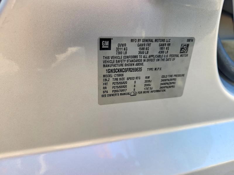 Photo 14 from auction – 2015 CHEVROLET SUBURBAN with VIN 1GNSCKKC6FR269635