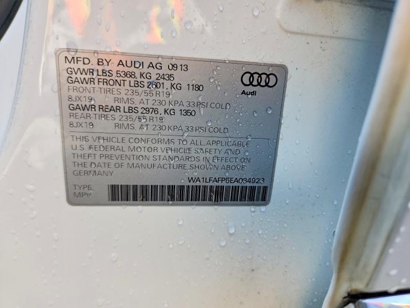Photo 14 from auction – 2014 AUDI Q5 with VIN WA1LFAFP5EA034923