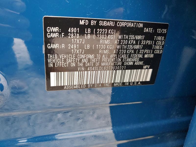 Photo 14 from auction – 2026 SUBARU FORESTER with VIN 4S4SLDL62T3030221