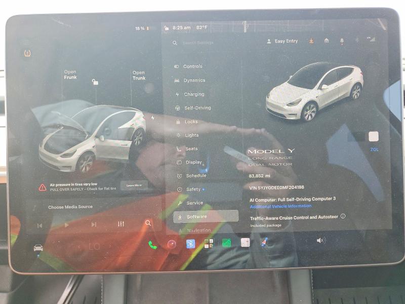 Фото 9 с аукциона – 2021 TESLA MODEL Y с VIN 5YJYGDEE0MF204198
