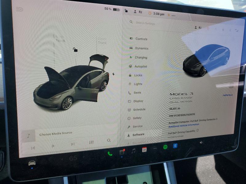 Фото 9 с аукциона – 2020 TESLA MODEL 3 с VIN 5YJ3E1EB6LF638015