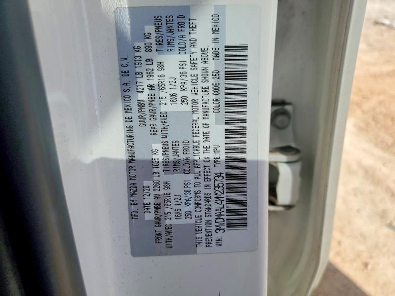 Photo 14 from auction – 2021 MAZDA CX-30 with VIN 3MVDMAAL4MM235734