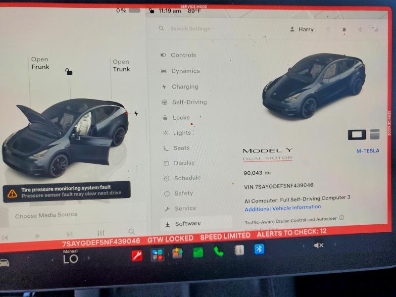 Photo 9 from auction – 2022 TESLA MODEL Y with VIN 7SAYGDEF5NF439046