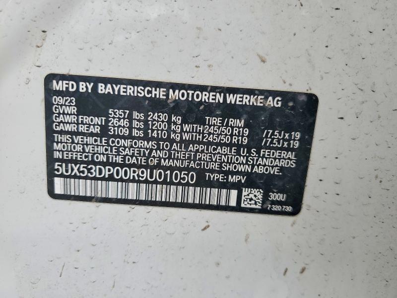 Photo 14 from auction – 2024 BMW X3 with VIN 5UX53DP00R9U01050