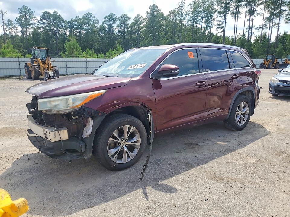 TOYOTA HIGHLANDER 2015 с VIN 5TDKKRFH0FS080104 - Фото с аукциона