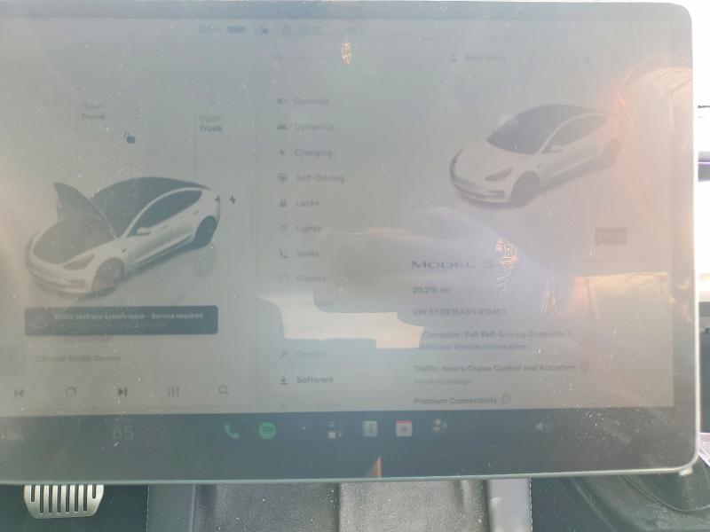 Photo 9 from auction – 2023 TESLA MODEL 3 with VIN 5YJ3E1EA1PF412462