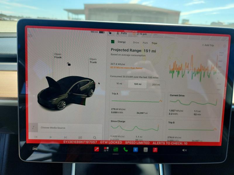 Photo 9 from auction – 2019 TESLA MODEL 3 with VIN 5YJ3E1EB9KF197057