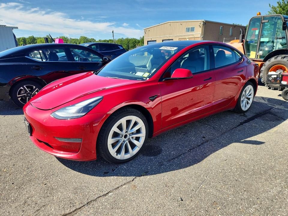 TESLA MODEL 3 2022 with VIN 5YJ3E1EA4NF185359 - Photo from auction