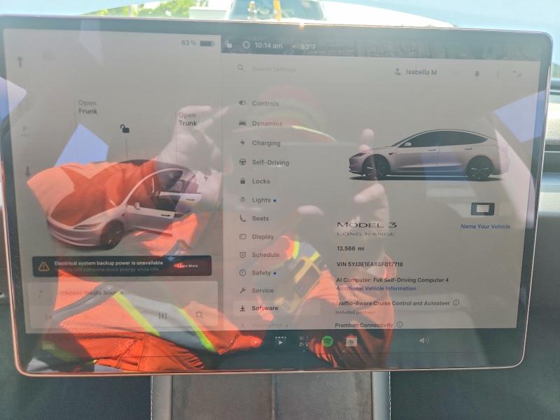 Photo 9 from auction – 2025 TESLA MODEL 3 with VIN 5YJ3E1EA6SF017718