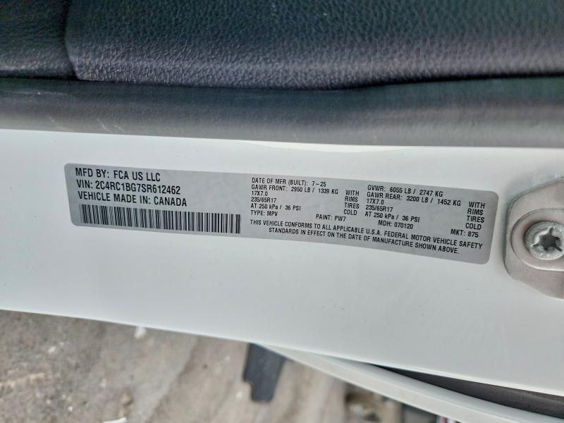 Photo 14 from auction – 2025 CHRYSLER PACIFICA with VIN 2C4RC1BG7SR612462