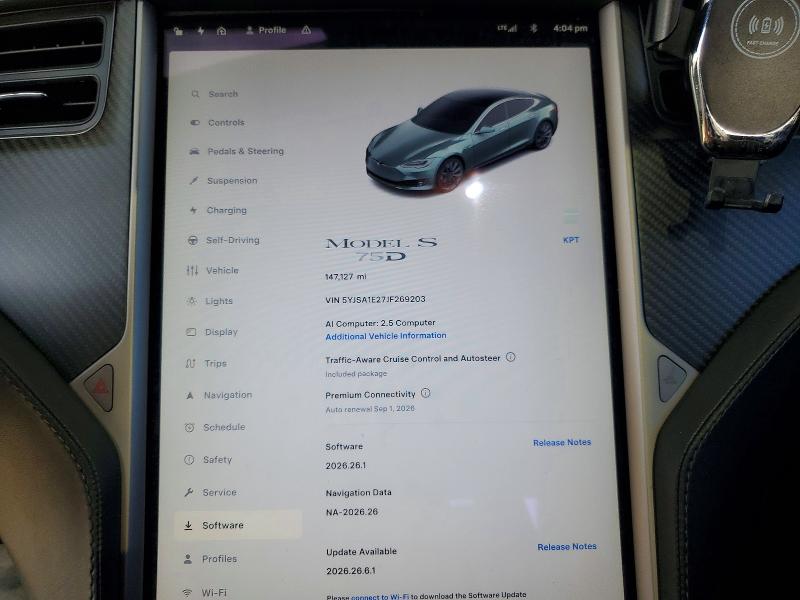 Photo 9 from auction – 2018 TESLA MODEL S with VIN 5YJSA1E27JF269203