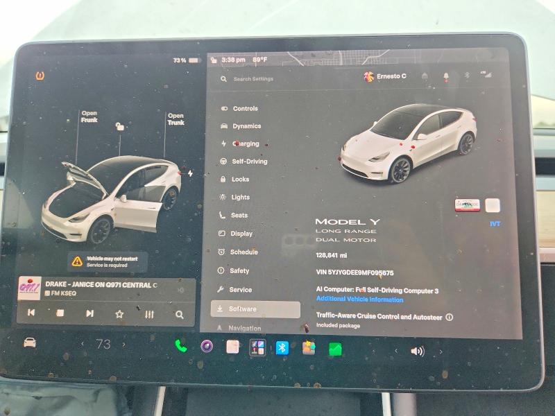 صورة رقم 9 من المزاد - 2021 TESLA MODEL Y مع VIN 5YJYGDEE9MF095675