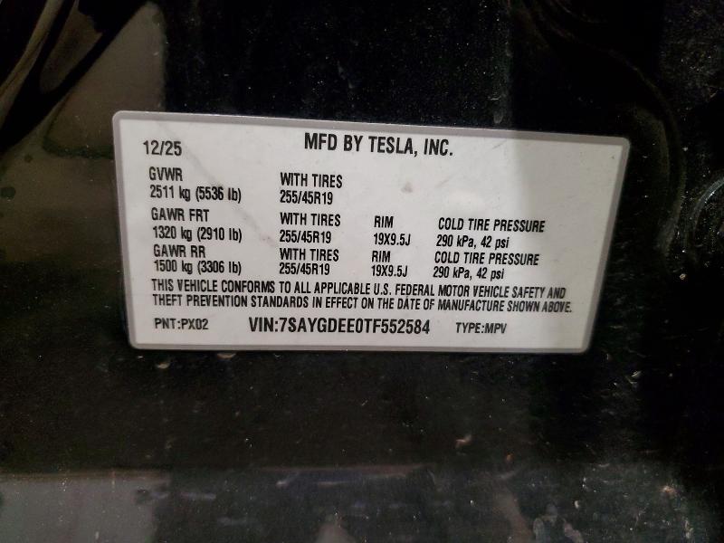 Foto 14 de la subasta – 2026 TESLA MODEL Y con VIN 7SAYGDEE0TF552584