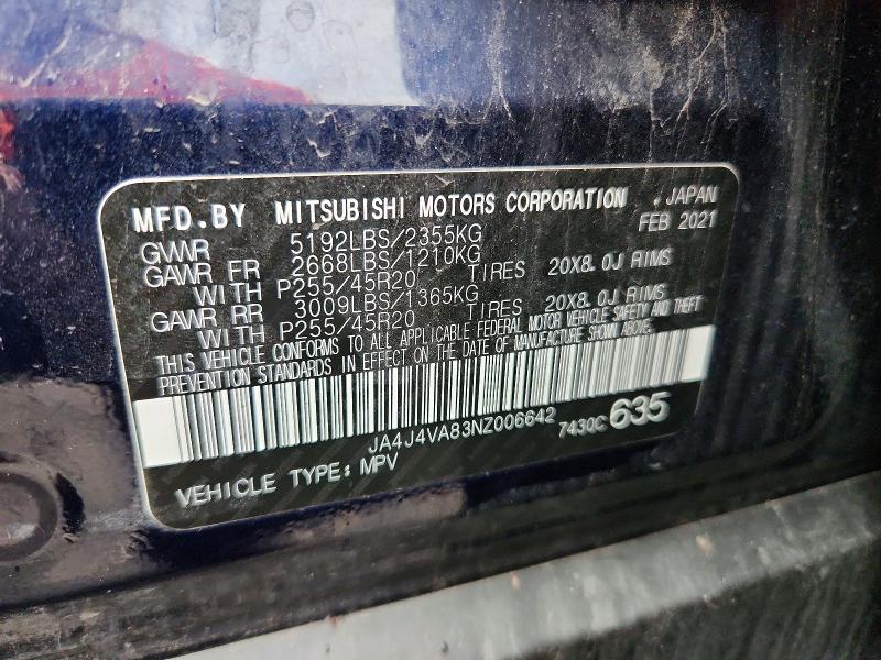 Photo 14 from auction – 2022 MITSUBISHI OUTLANDER with VIN JA4J4VA83NZ006642