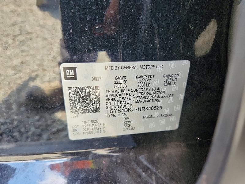 Photo 14 from auction – 2017 CADILLAC ESCALADE with VIN 1GYS4BKJ7HR346529