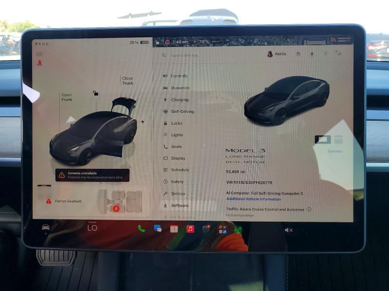 Photo 9 from auction – 2023 TESLA MODEL 3 with VIN 5YJ3E1EB2PF628779