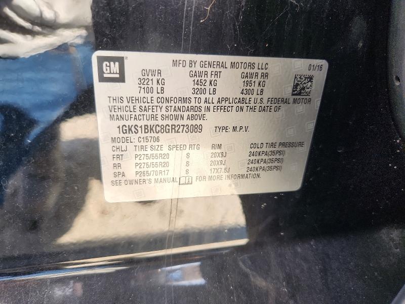 Photo 14 from auction – 2016 GMC YUKON with VIN 1GKS1BKC8GR273089