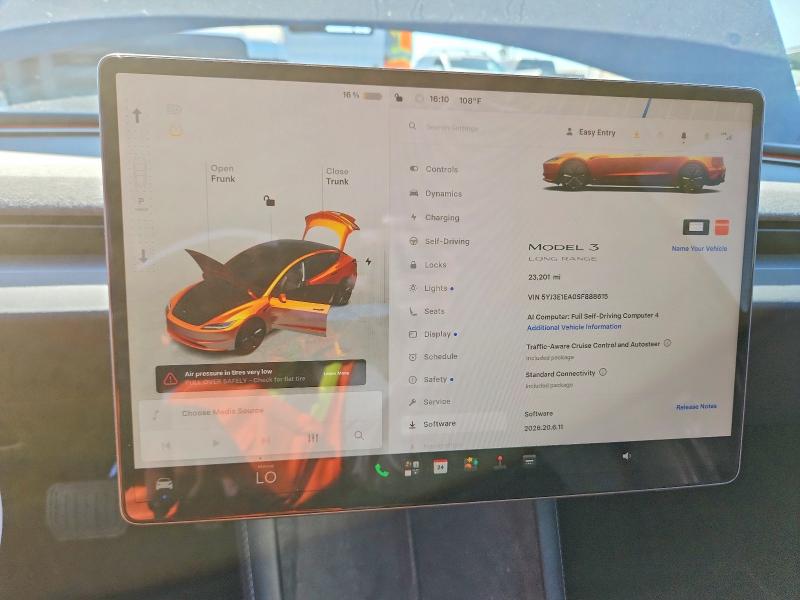 صورة رقم 9 من المزاد - 2025 TESLA MODEL 3 مع VIN 5YJ3E1EA0SF888615