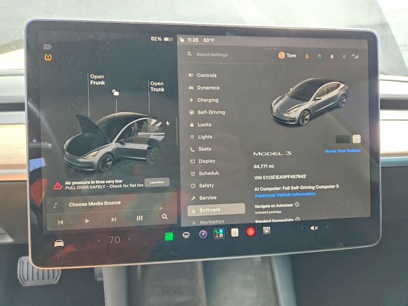 Photo 9 from auction – 2023 TESLA MODEL 3 with VIN 5YJ3E1EA9PF457942