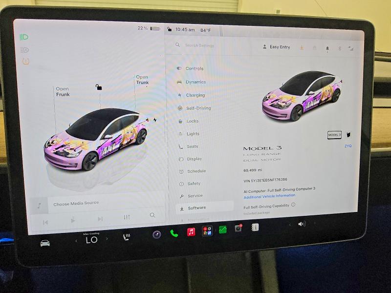 صورة رقم 9 من المزاد - 2022 TESLA MODEL 3 مع VIN 5YJ3E1EB5NF176386