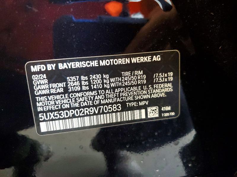 صورة رقم 14 من المزاد - 2024 BMW X3 مع VIN 5UX53DP02R9V70583