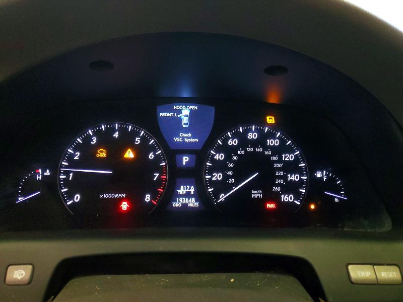 Photo 9 from auction – 2009 LEXUS LS with VIN JTHGL46F995034168