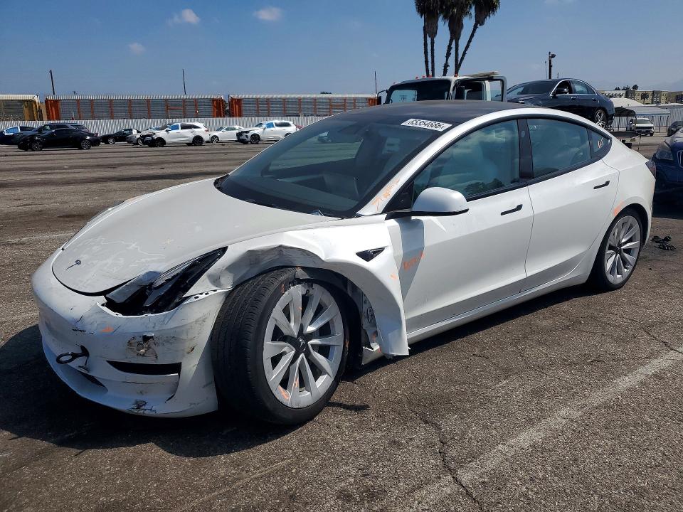 TESLA MODEL 3 2022 with VIN 5YJ3E1EB7NF265344 - Photo from auction