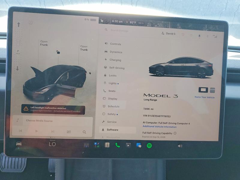 صورة رقم 9 من المزاد - 2026 TESLA MODEL 3 مع VIN 5YJ3E1EA6TF116153