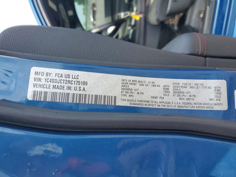 Photo 14 from auction – 2024 DODGE DURANGO with VIN 1C4SDJCT2RC175189