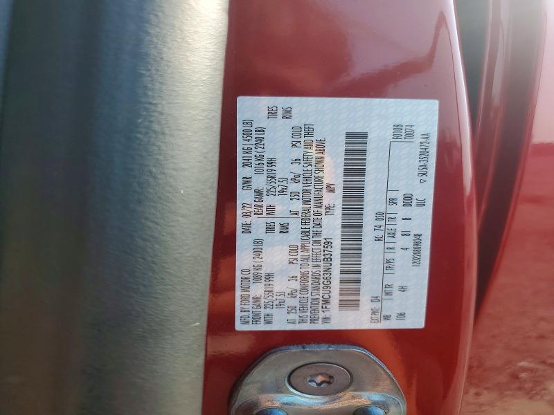 Photo 14 from auction – 2022 FORD ESCAPE with VIN 1FMCU9G63NUB37591