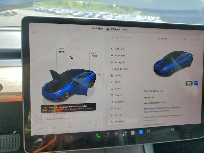 Photo 9 from auction – 2022 TESLA MODEL 3 with VIN 5YJ3E1EA1NF370727