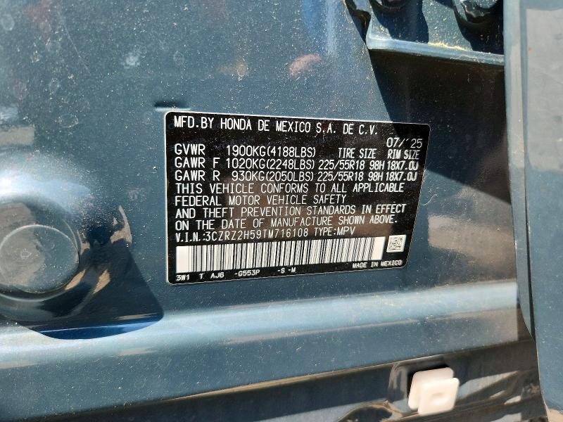 Снимка 14 от търг – 2026 HONDA HR-V с VIN 3CZRZ2H59TM716108