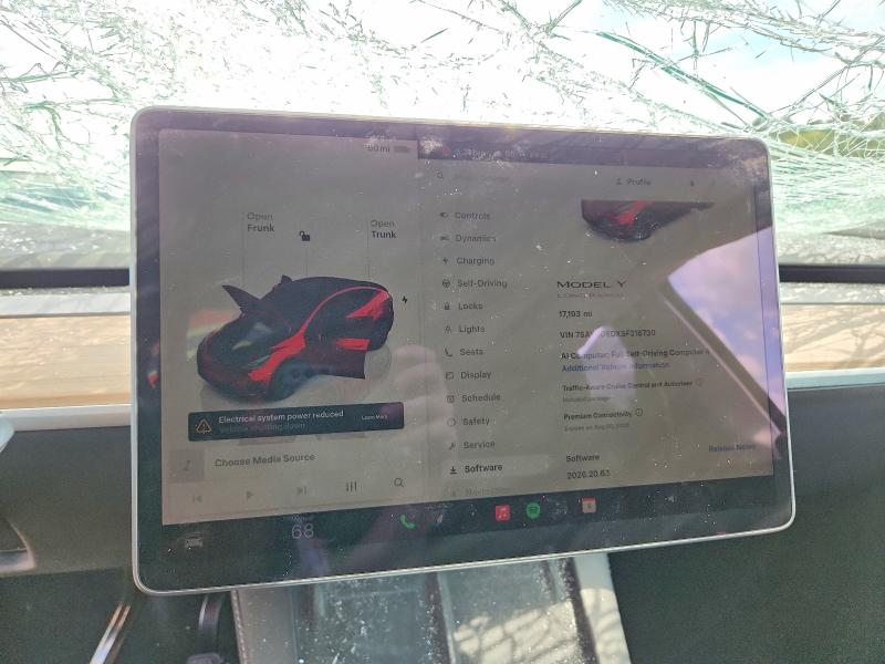 Photo 9 from auction – 2025 TESLA MODEL Y with VIN 7SAYGDEDXSF318720