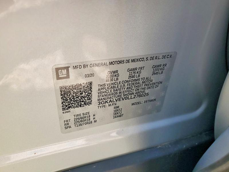 Photo 14 from auction – 2020 GMC TERRAIN with VIN 3GKALVEV0LL276025