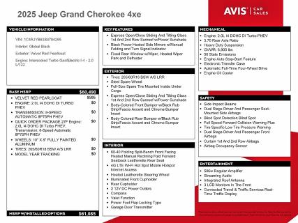صورة رقم 12 من المزاد - 2025 JEEP GRAND CHEROKEE مع VIN 1C4RJYB63S8704265