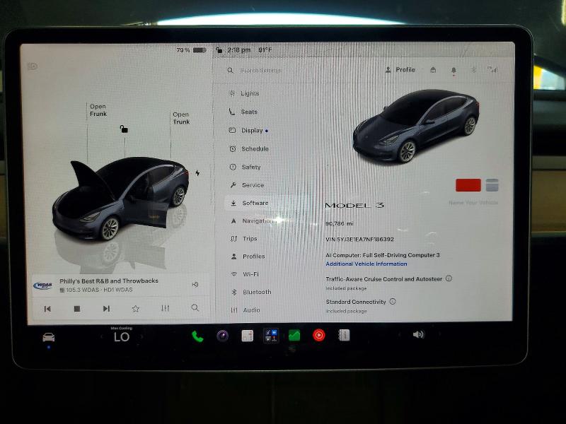 Photo 9 from auction – 2022 TESLA MODEL 3 with VIN 5YJ3E1EA7NF186392