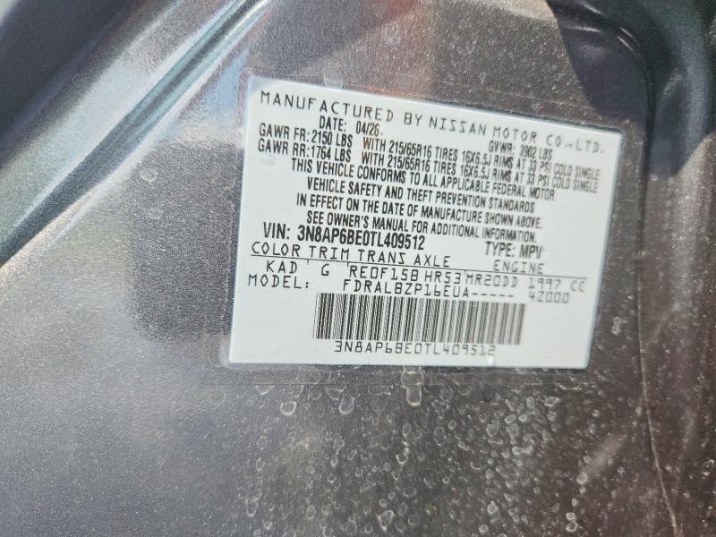 Photo 14 from auction – 2026 NISSAN KICKS with VIN 3N8AP6BE0TL409512