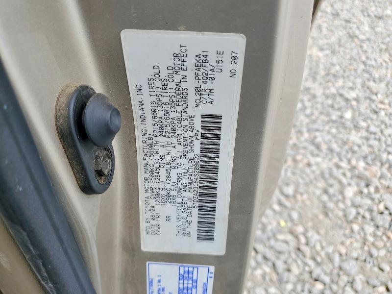 Photo 14 from auction – 2004 TOYOTA SIENNA with VIN 5TDZA23C64S208022