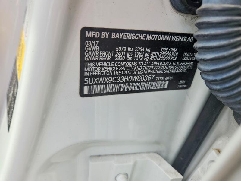Photo 14 from auction – 2017 BMW X3 with VIN 5UXWX9C33H0W68367